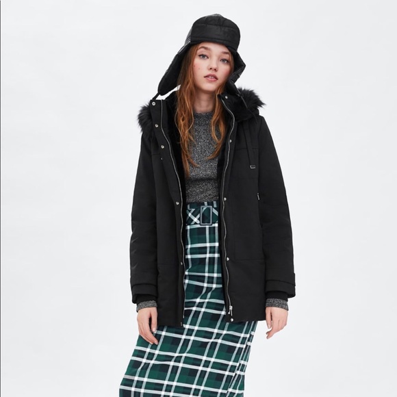 Zara Water Resistance Padded Parka with Hood - Picture 1 of 3